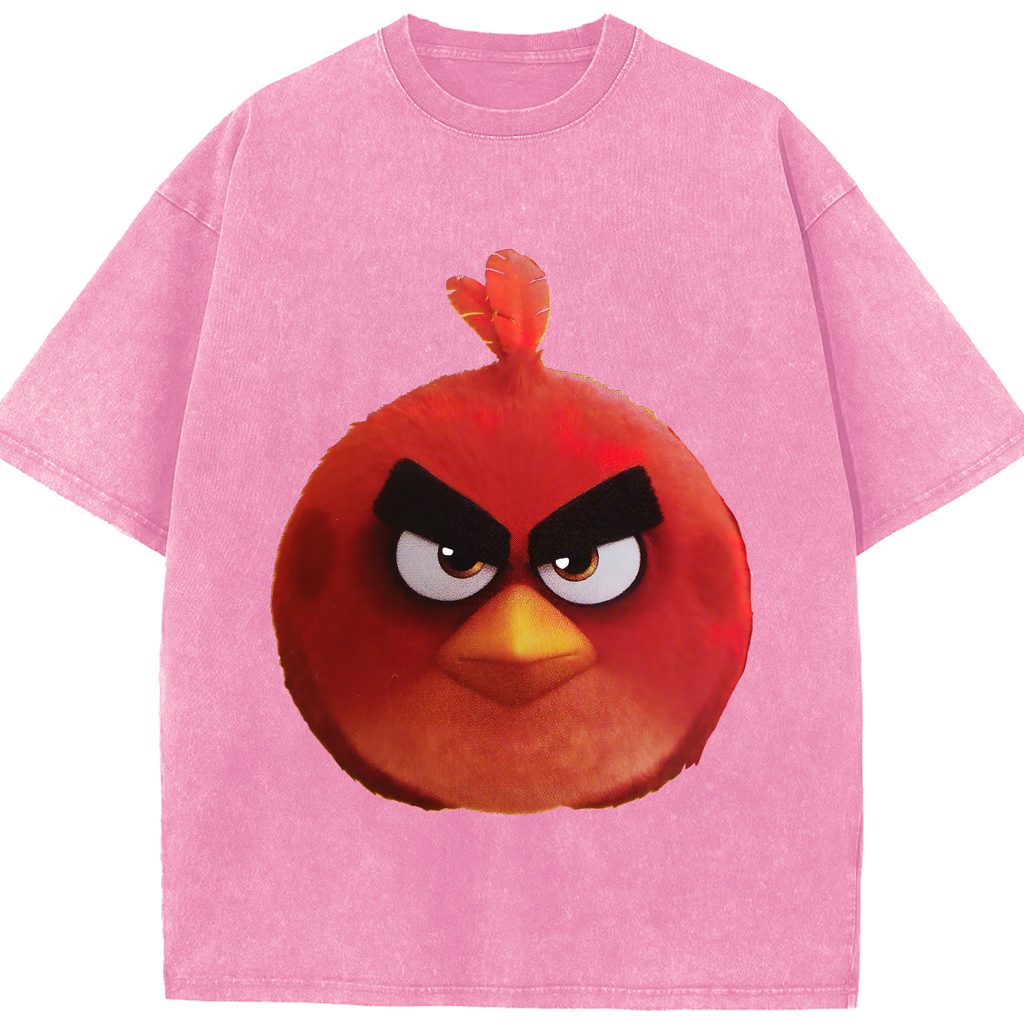 （画像用） Angry Birds アングリーバード 綿100% ヴィンテージ風 半袖Tシャツ（フロントプリント）